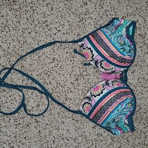 NWOT Shade & Shore Multi-Color Bikini Swimsuit Top